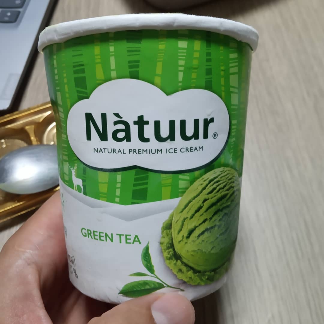 Helado sabor té verde