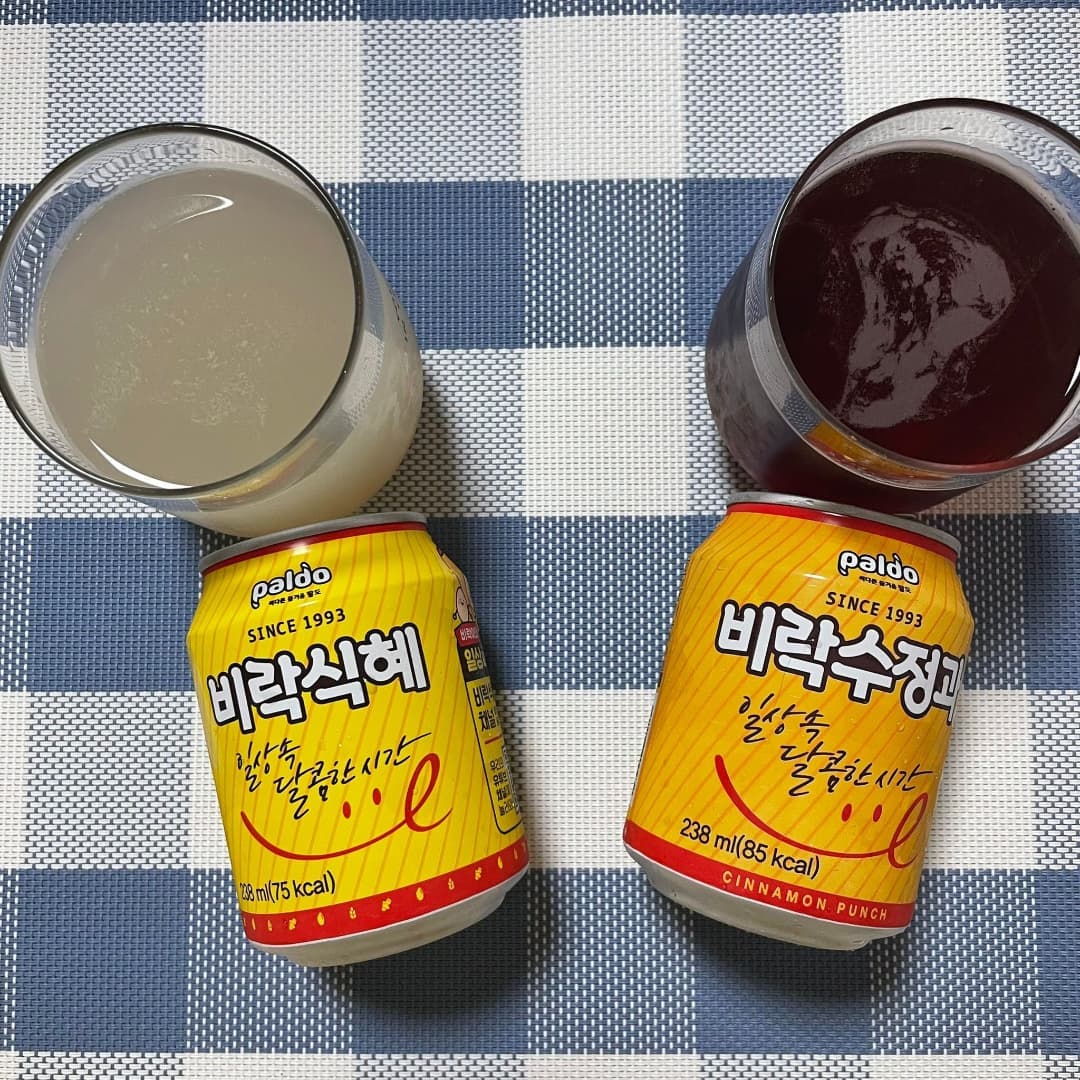 Bebidas tradicionales coreanas: 식혜 y 수정과 de 팔도, ¡dulces y únicas!